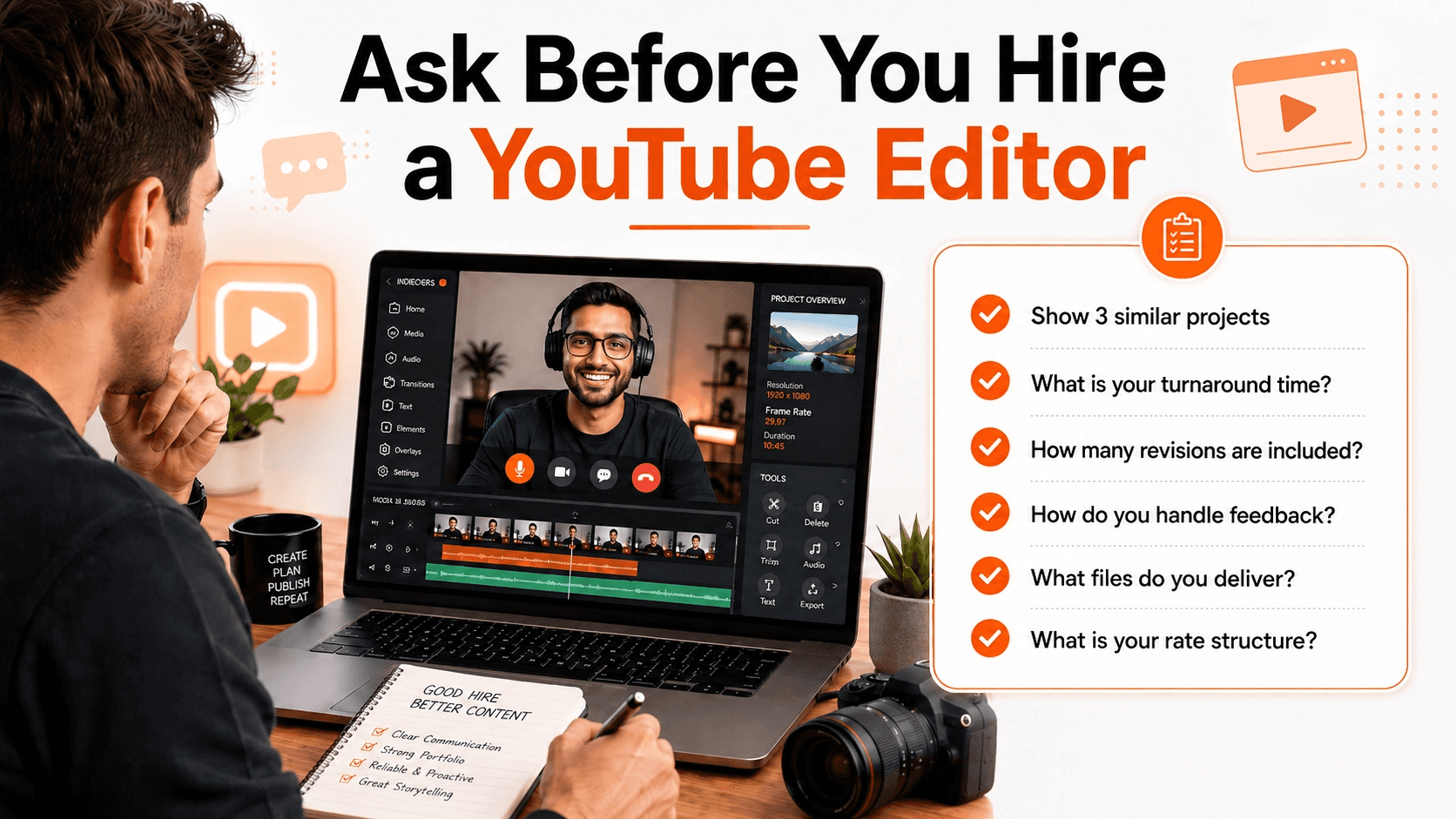 Questions to ask before hiring YouTube video editor